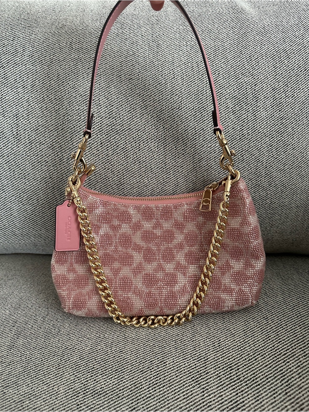 NWT Coach Teri in signature satin Pink Gold/Pink CET14